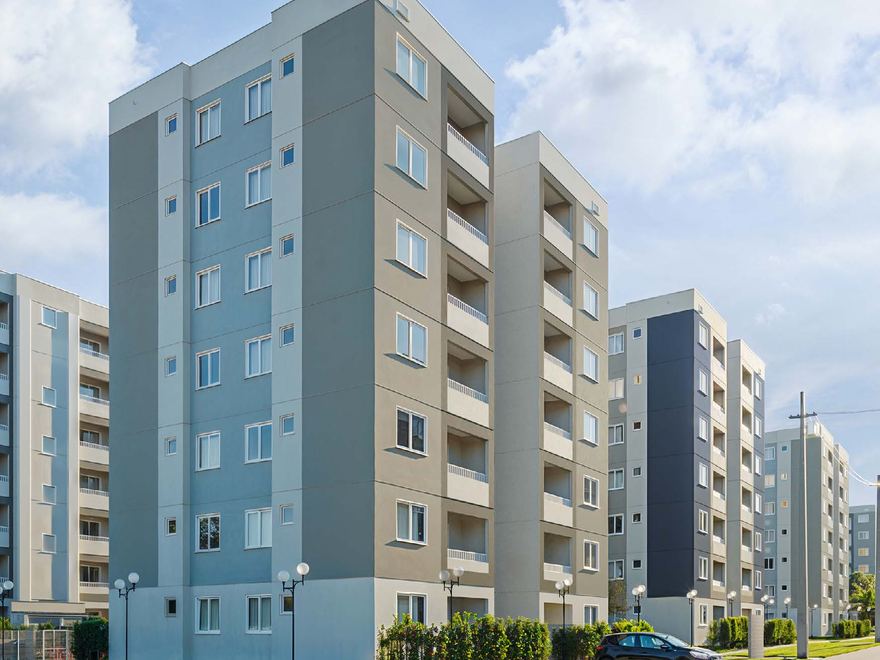 Fachada de um condomínio de apartamentos em Londrina